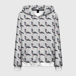 Мужская толстовка на молнии Голуби воркуют