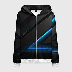 Мужская толстовка на молнии Blue black neon