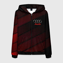 Толстовка 3D на молнии мужская Audi sportdot, цвет: 3D-черный