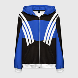 Толстовка 3D на молнии мужская Олимпийка 90х - полоски, цвет: 3D-белый