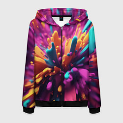 Мужская толстовка на молнии Яркий всплеск
