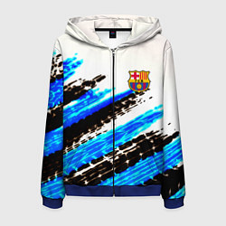 Толстовка 3D на молнии мужская Barcelona fc club, цвет: 3D-синий