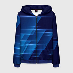 Мужская толстовка на молнии Blue background