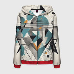 Мужская толстовка на молнии Три человека авангард