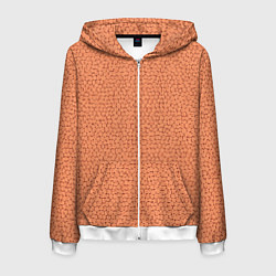 Мужская толстовка на молнии Текстура однотонный тёмно-персиковый