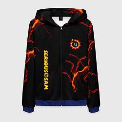 Толстовка 3D на молнии мужская Serious Sam game storm, цвет: 3D-синий