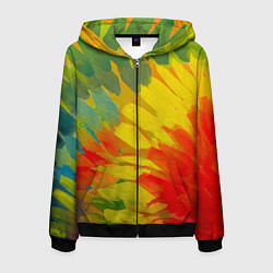 Мужская толстовка на молнии Абстракция цветение акрил