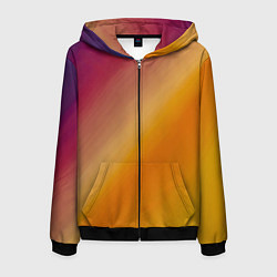 Толстовка 3D на молнии мужская Абстракция солнечный луч, цвет: 3D-черный