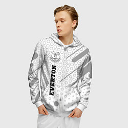 Толстовка 3D на молнии мужская Everton sport на светлом фоне по-вертикали, цвет: 3D-белый — фото 2