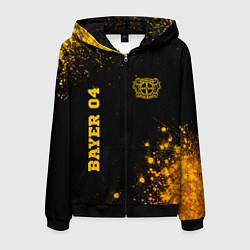 Мужская толстовка на молнии Bayer 04 - gold gradient вертикально
