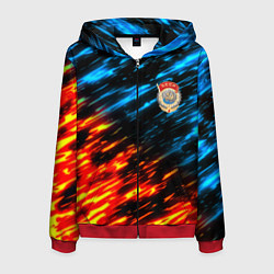 Толстовка 3D на молнии мужская СССР битва стихий, цвет: 3D-красный