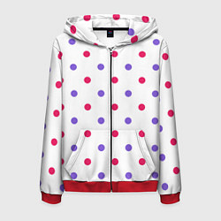 Толстовка 3D на молнии мужская Шикарный узор, цвет: 3D-красный