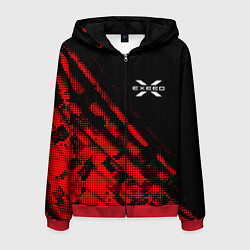 Толстовка 3D на молнии мужская Exeed sport grunge, цвет: 3D-красный