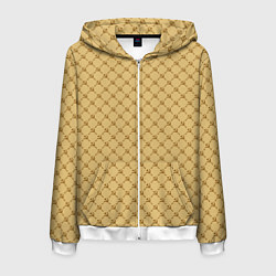 Толстовка 3D на молнии мужская Паттерн серп и молот luxury, цвет: 3D-белый