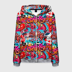 Мужская толстовка на молнии Hip hop graffiti pattern