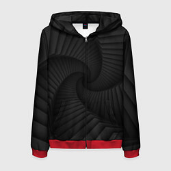 Мужская толстовка на молнии Геометрическая темная иллюзия