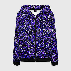 Мужская толстовка на молнии Мелкая мозаика паттерн фиолетовый