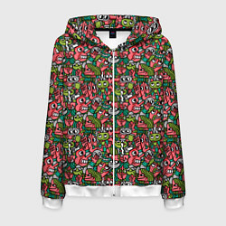 Мужская толстовка на молнии Человечки с длинными носами