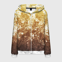 Мужская толстовка на молнии Абстракция - yellow sad weather