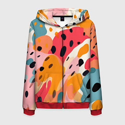 Мужская толстовка на молнии Яркие пятна