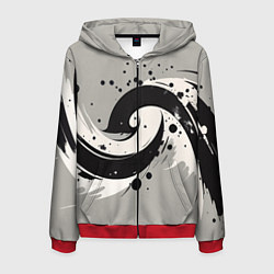 Мужская толстовка на молнии Инь-янь абстракция - нейроарт