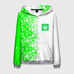 Мужская толстовка на молнии Xbox кислотные зеленые краски