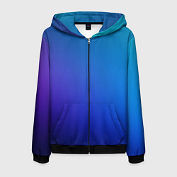 Мужская толстовка на молнии Градиент небесных цветов