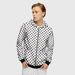 Толстовка 3D на молнии мужская Паттерн с черепами, цвет: 3D-черный — фото 2