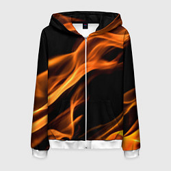 Мужская толстовка на молнии Языки пламени текстура