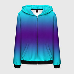 Мужская толстовка на молнии Градиент из неона