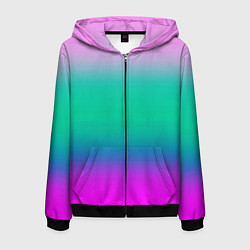 Мужская толстовка на молнии Градиент цветной