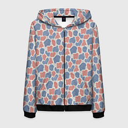 Мужская толстовка на молнии Абстрактный паттерн: пятна и плывущие формы