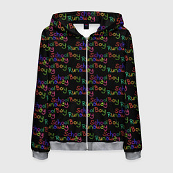 Мужская толстовка на молнии Logo - Schoolboy Runaway pattern