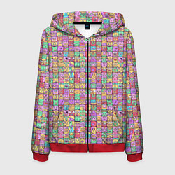 Мужская толстовка на молнии Человечки эмоциональные