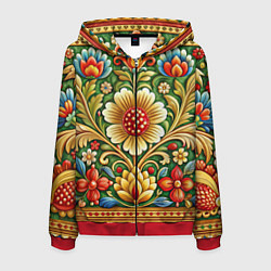 Мужская толстовка на молнии Стиль советского ковра узоры и орнамент