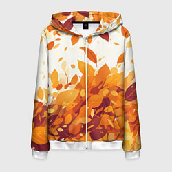 Мужская толстовка на молнии Осенние опавшие листья