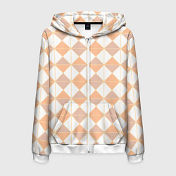 Мужская толстовка на молнии Персиковые ромбы