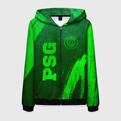 Мужская толстовка на молнии PSG - green gradient вертикально