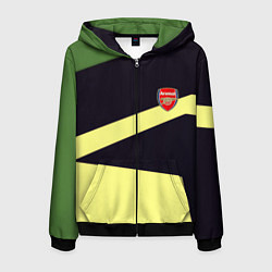 Толстовка 3D на молнии мужская Arsenal geometry, цвет: 3D-черный