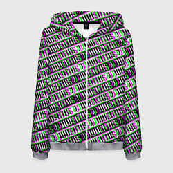 Мужская толстовка на молнии Juventus glitch pattern