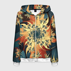 Мужская толстовка на молнии Оптические узоры фракталы