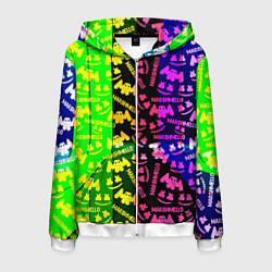 Мужская толстовка на молнии Marshmello pattern neon steel