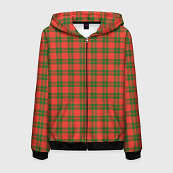 Толстовка 3D на молнии мужская Шотландский уют, цвет: 3D-черный