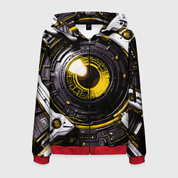 Мужская толстовка на молнии Жёлтая сфера киберпанк