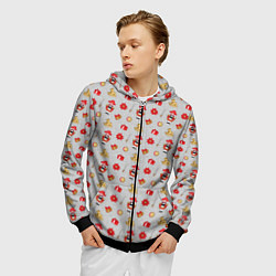 Толстовка 3D на молнии мужская Щелкунчик и игрушки, цвет: 3D-черный — фото 2