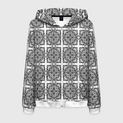 Толстовка 3D на молнии мужская Средневековье, цвет: 3D-белый