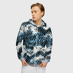 Толстовка 3D на молнии мужская Змеиный тренд, цвет: 3D-меланж — фото 2