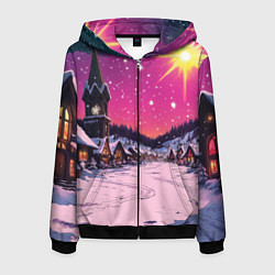 Мужская толстовка на молнии Закат рождества