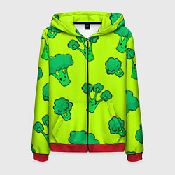 Мужская толстовка на молнии Желтый брокколи 2