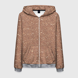 Мужская толстовка на молнии Пастельный коричневый текстура